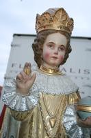 Statue Infant / Jesus Of Praque en Plaster polychrome, Belgium 19th century ( anno 1875 )