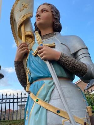 Statue Jeanne D Arc / Joan Of Arc en Plaster polychrome, France