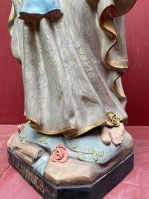 Statue Our Lady Of Lourdes  en Terra - Cotta Polychrome, France 19 th century ( Anno 1890 )