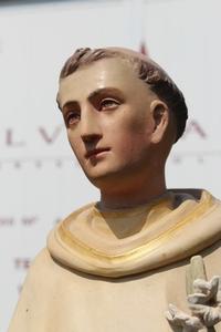 Statue St. Dominic en plaster polychrome, Belgium 19th century