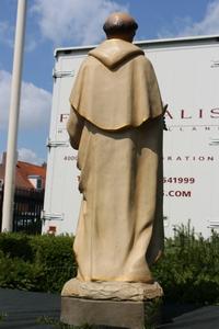 Statue St. Dominic en plaster polychrome, Belgium 19th century