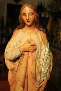 Statue St. Petronille en PLASTER POLYCHROME, France 19th century