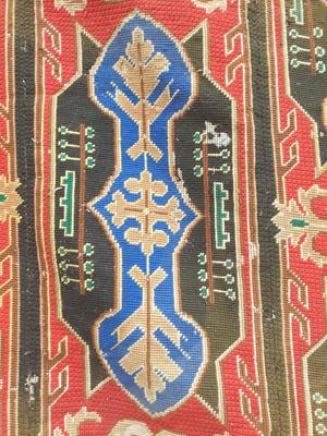 Stunning Fully Hand - Embroidered Drape To Cover Monastery - Work en Fabrics / Embroidery, Belgium  19 th century ( Anno 1895 )