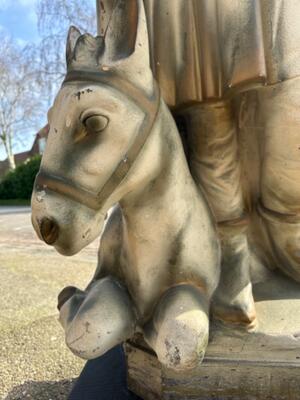 Very Rare Imagination:  Statue St. Georgius Of Lydda en Plaster, Belgium  19 th century