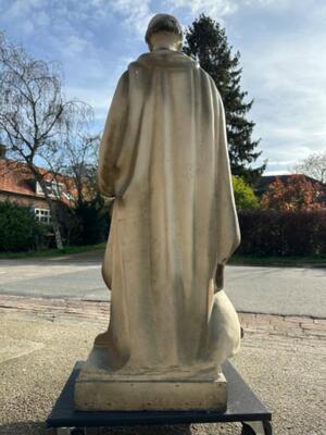 Very Rare Imagination:  Statue St. Georgius Of Lydda en Plaster, Belgium  19 th century