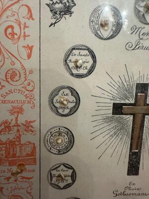 1  Very Special Multi - Reliquary Holy Items From Places In Jeruzalem