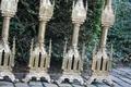 Candle Sticks style gothic en Brass / Bronze, France 19th century