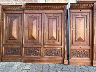 Panelling en Oak wood, Dutch 19 th century