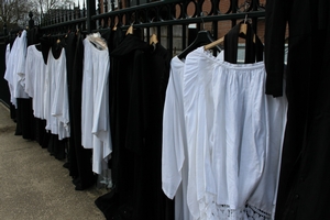 Series Of Used Surplices, Albs, Robes For Priests, Acolytes And Altar-Boys. Dutch 19th & 20th Century