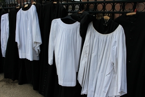 Series Of Used Surplices, Albs, Robes For Priests, Acolytes And Altar-Boys. Dutch 19th & 20th Century