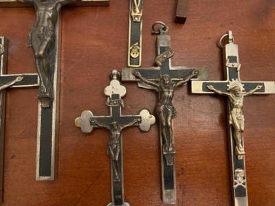 Crucyfixes en Ebony - Wood / Brass / Bronze / Metal, Netherlands / Belgium 19 th century