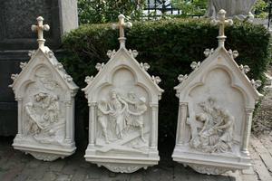 Stations Of The Cross en plaster, France 19th century