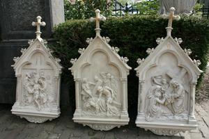 Stations Of The Cross en plaster, France 19th century