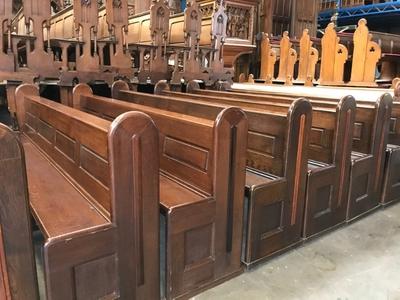 Pews style ART - DECO en Oak wood, Dutch 20th century