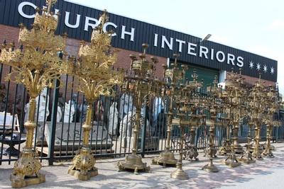 Candle Holders en Bronze , Belgium and France 19th century
