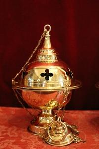 Censers en Brass / Polished /  Varnished, Belgium 19th century