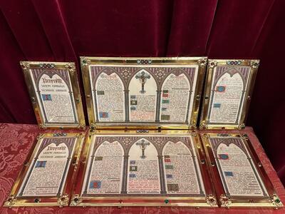 Matching Sets Canon Boards style Gothic - Style en Brass / Stones / Enamel / Glass, Paris - France 19 th century