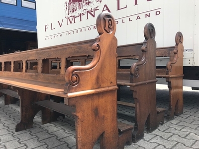 Pews style Gothic - style en Oak wood, Dutch 19th century ( anno 1890 )