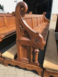 Pews ( 2 Pieces Available ) style Gothic - style en Oak wood, Dutch 19th century (1880)