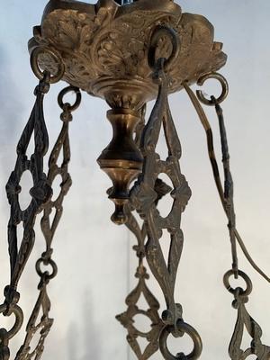 Chandeliers style Romanesque en Bronze, France 19th century