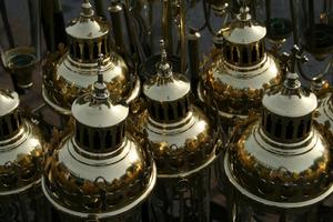 Procession - Lanterns en Brass / Glass, Belgium 19 th century