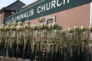 Procession - Lanterns en Brass / Glass, Belgium 19 th century