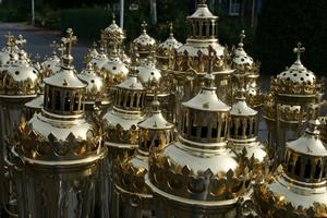 Procession - Lanterns en Brass / Glass, Belgium 19 th century