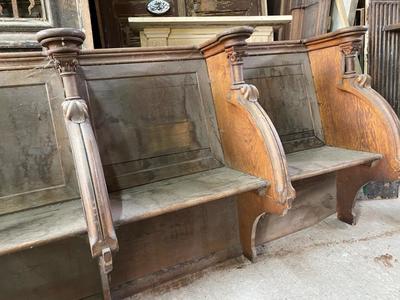 Choir Seats More And Better Pictures Soons ! style Gothic - style en Oak wood, Belgium  19 th century