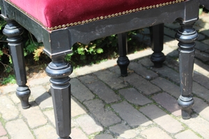 Altar Seats. Completely & Professionally Refit According To The Traditional Methods And With Original Materials. en wood / Red velvet, Belgium 19 th century