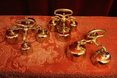 Altar - Bells For Sale Seperately.  style Baroque en Full Bronze / Polished and Varnished, Belgium 19th century