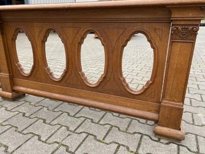 Communion Rails en Oak wood, Belgium 20th Century