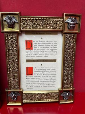 3  Exceptional Art Nouveau Set Canon Boards. 4 Evangelists Measurements : 1 X 60 W X 50 H Cm. 2 X 33 W  X 42 H Cm.