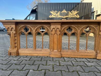 Communion Rails  style Gothic - Style en Oak wood, Netherlands  19 th century