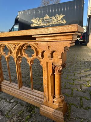 Communion Rails  style Gothic - Style en Oak wood, Netherlands  19 th century