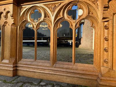 Communion Rails  style Gothic - Style en Oak wood, Netherlands  19 th century