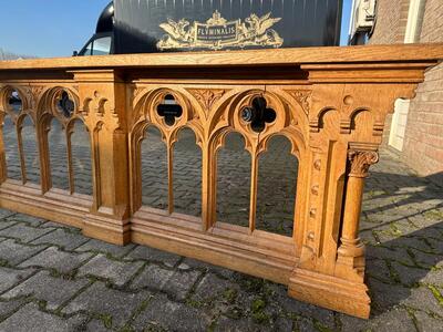 Communion Rails  style Gothic - Style en Oak wood, Netherlands  19 th century