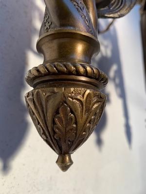 Matching Wall Chandeliers style Romanesque en Bronze, France 19th century