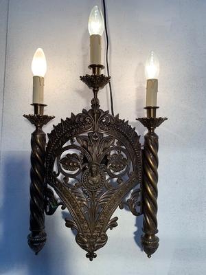 Matching Wall Chandeliers style Romanesque en Bronze, France 19th century