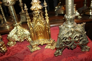 Unique Offer Lot Candlesticks style neo classical en Brass / Bronze, France 19th century