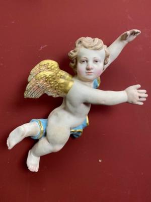 Angels en Composite Polychrome, France 19 th century ( Anno 1875 )