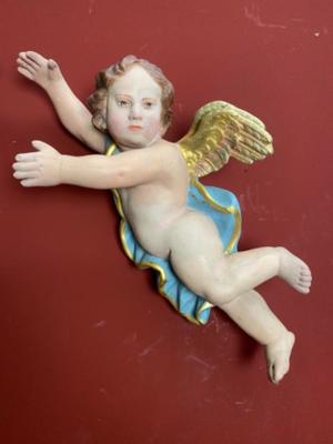 Angels en Composite Polychrome, France 19 th century ( Anno 1875 )