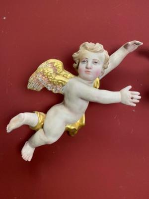 Angels en Composite Polychrome, France 19 th century ( Anno 1875 )