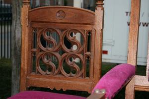 Chairs style gothic en WOOD OAK, Belgium 19th century