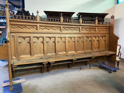 Choir Seats  style Gothic - Style en Oak Wood , Belgium  19 th century