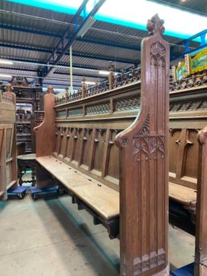 Choir Seats  style Gothic - Style en Oak Wood , Belgium  19 th century