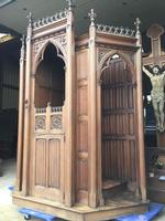 Matching Confessionals 1 Piece Left 3 Pieces Sold ! style Gothic - Style en Oak wood, Belgium 19th century