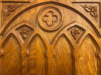 Matching Panels style Gothic - style en Oak Wood, Belgium  19 th century