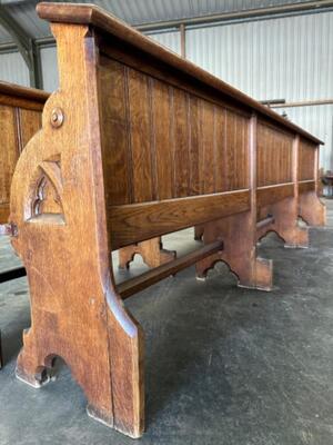 Matching Pews style Gothic - Style en Oak wood, Belgium  19 th century