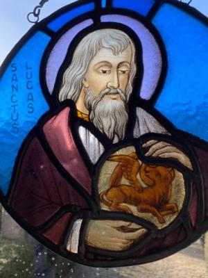 4 Gothic - style Stained Glass Windows 4 Evangelists