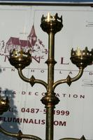 Matching Candle Sticks en Brass, Belgium 19th century